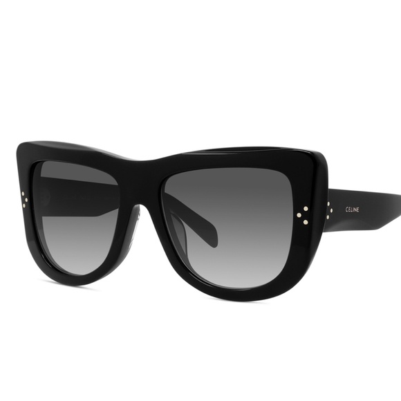 Celine CL40157U BLACK Flattop Shield Sunglasses - Picture 1 of 1